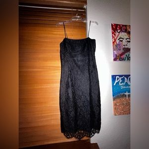 ANN TAYLOR Black lace dress